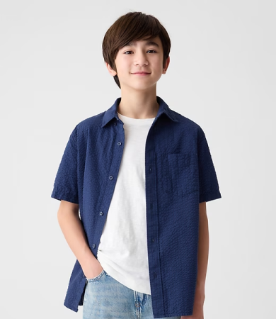 Boy Round Neck Pure Cotton T-shirt