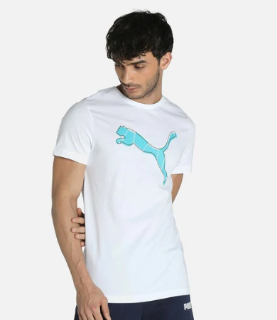 Men Round Neck Pure Cotton T-shirt