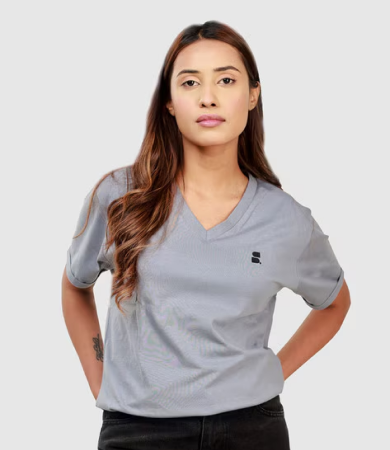 Women Round Neck Cotton Top