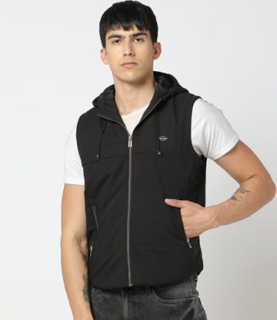 Men Slim Fit Relaxed Denim Jacket